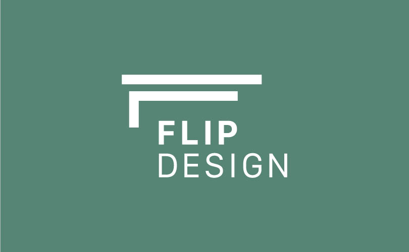 Logotype de l'entreprise française Flip Design, fabricant de plan de travail en bois haut de gamme à Puycelsi dans le Tarn.