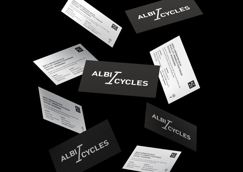Carte de visite de la boutique Albi Cycles, située à Albi dans le Tarn