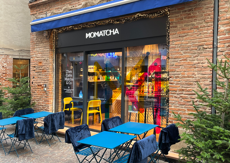 Signalétique extérieure complète de la boutique Momatcha