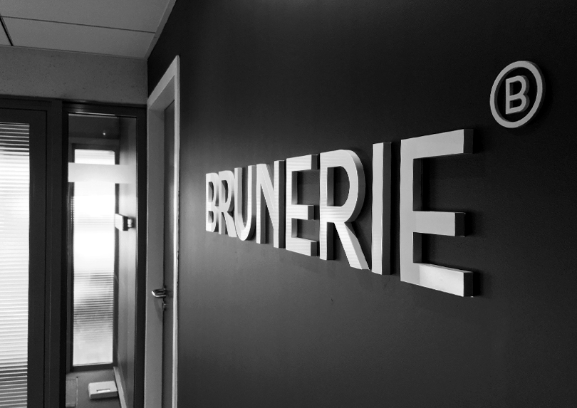 Signalétique intérieure du cabinet d'architecture Brunerie